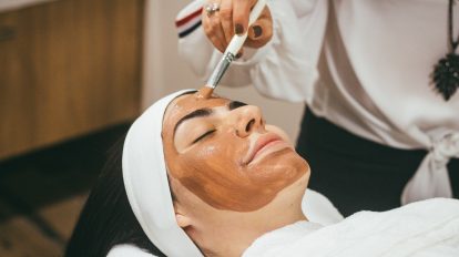 man wearing mud mask