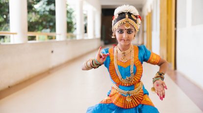 dancing woman on hallway at daytime